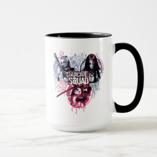Mug Équipe de suicide   Badges Graffiti pour filles de