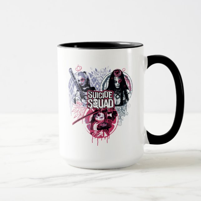 Mug Équipe de suicide | Badges Graffiti pour filles de (Droite)