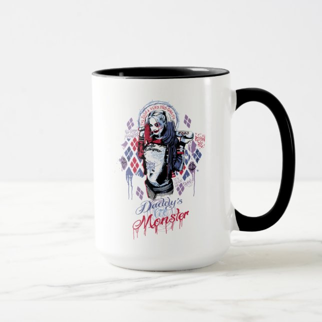 Mug Équipe de suicide | Harley Quinn Graffiti encré (Droite)