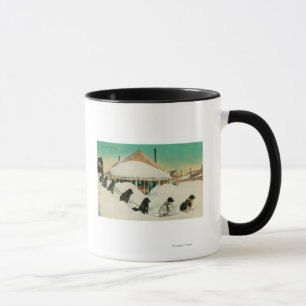 Mug Équipe de traîneau à chiens de l'Alaska reposant d