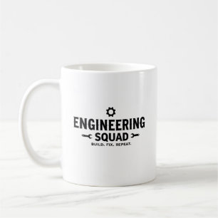 Mug Équipe d'ingénierie Construire Réparer Répéter