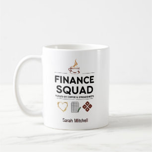 Mug Équipe Finance Café Personnalisé & Tableaux