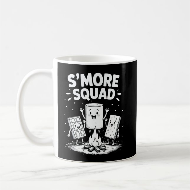 Mug Équipe S'mores Camping Feu de camp Mignon Marshmal (Gauche)