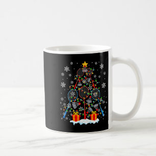 Mug Équipement de badminton comme sapin de Noël coloré