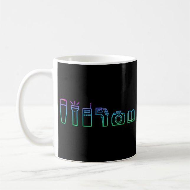 Mug Équipement de phasmophobie - Dégradé (Gauche)