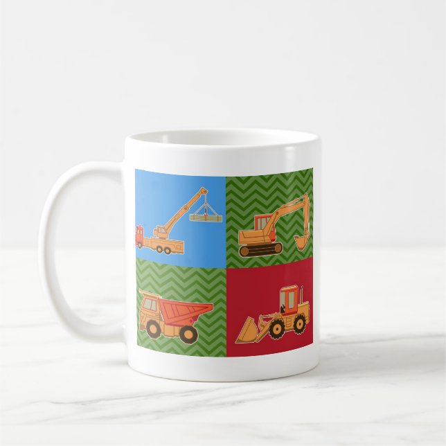 Mug Équipement lourd de transport - collage (Gauche)