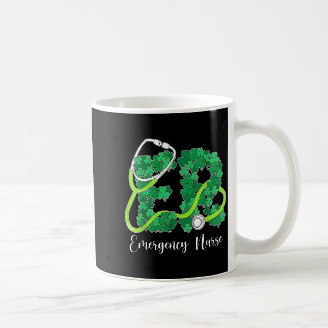 Mug Er Emergency Nurse Stethoscope St. Patrick's Day S (Droite)