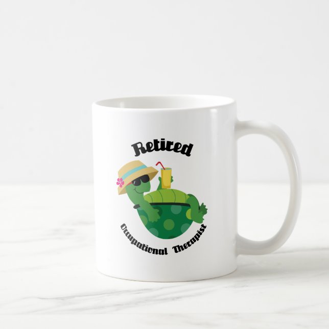 Mug Ergothérapiste retraité (tortue) (Droite)