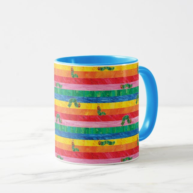 Mug Eric Carle | Caterpillar Rainbow Stripe Motif (Devant droit)