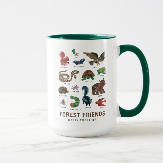 Mug Eric Carle | Les amis de la forêt heureux ensemble (Droite)