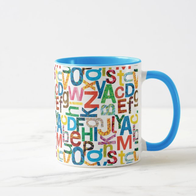 Mug Eric Carle | Lettres Motifs alphabétiques (Droite)