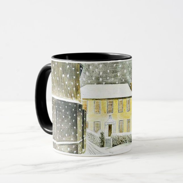 Mug Eric Ravilious - chemin Hallstead en neige, (Devant gauche)