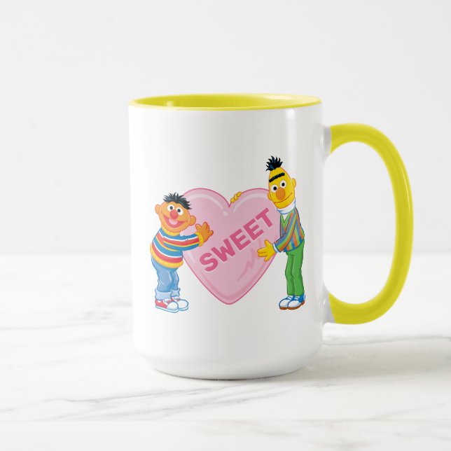 Mug Ernie & Bert Big Valentine's Heart (Droite)