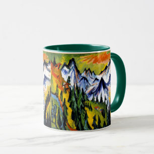 Mug Ernst Kirchner - Berggipfel, célèbre peinture,