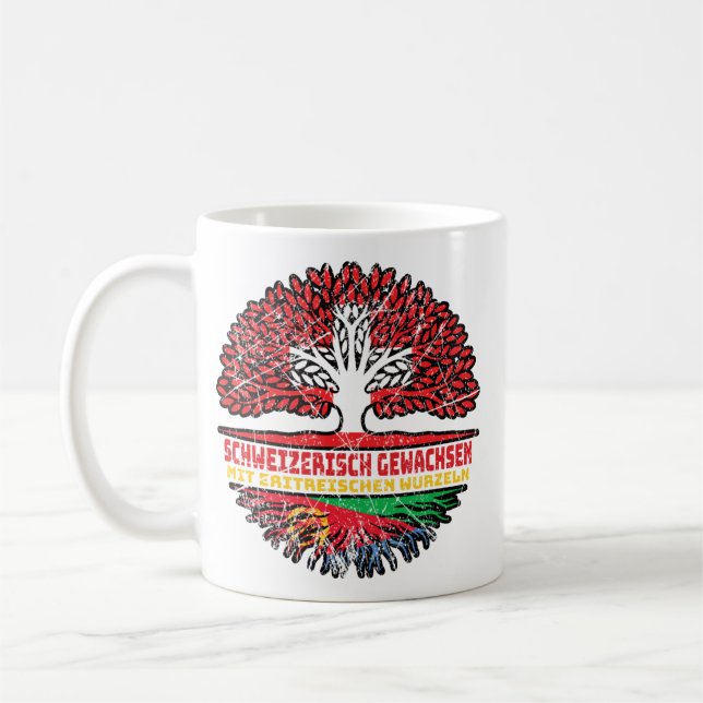 Mug Erythrée Schweizer Schweiz Baum Wurzel (Gauche)