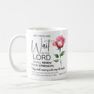 Mug Ésaïe 40:31 Ceux qui attendent sur le Seigneur Fle