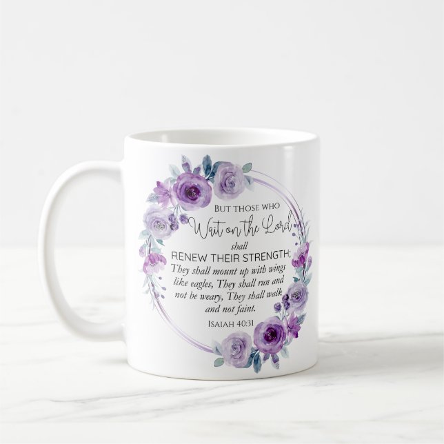 Mug Esaïe 40:31 Ceux qui attendent sur le Seigneur Flo (Gauche)