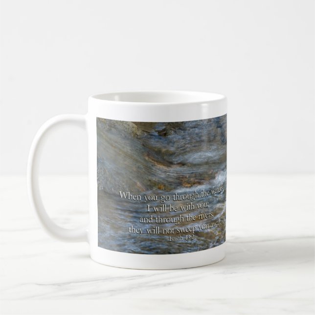Mug Ésaïe 43:2 Quand tu traverses les eaux (Gauche)