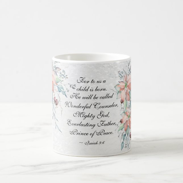 Mug Ésaïe 9:6 Il sera appelé Merveilleux...Noël (Centre)