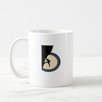 Mug Escalade homme de montagne à la silhouette de nuit