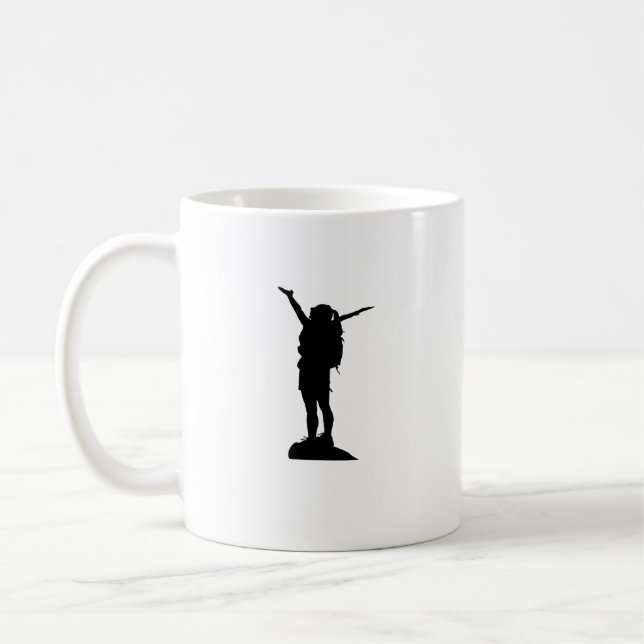 Mug Escalade montagne fille silhouette (Gauche)