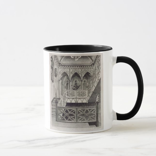 Mug Escalier à la colline de fraise, gravée par J. (Droite)