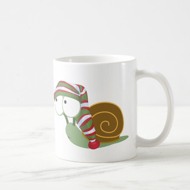Mug Escargot dans le casquette d'hiver (Droite)