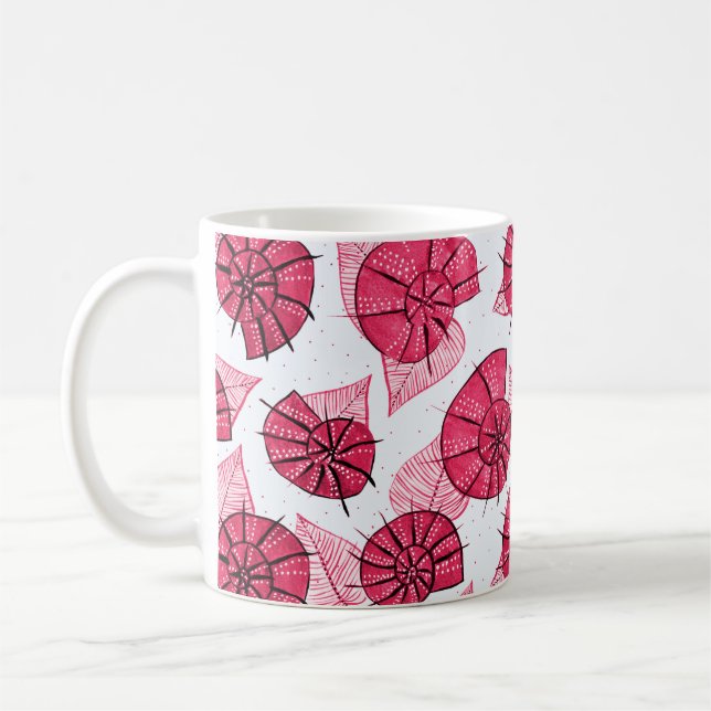 Mug Escargots roses décoratifs Amoureux de la nature (Gauche)