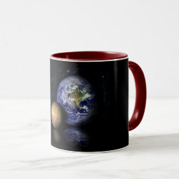 Mug Espace Noir Rouge Bleu Mars Photo Collage