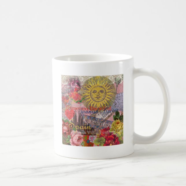 Mug Espagne Sunshine Espagnol Travel Art (Droite)
