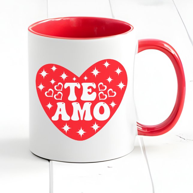 Mug Espagnol Je t'aime Te Amo Red Valentine's Day (Créateur téléchargé)