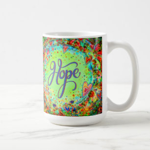 Mug Espère Joli Floral Whimssical Inspirationnel Vert