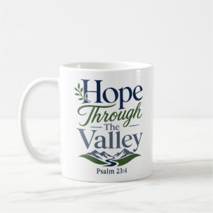 Mug Espoir à travers la vallée Citation scripturaire d