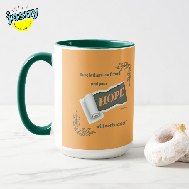 Mug Espoir Inspirationnel Écriture Chrétienne Deux Ton (Créateur téléchargé)