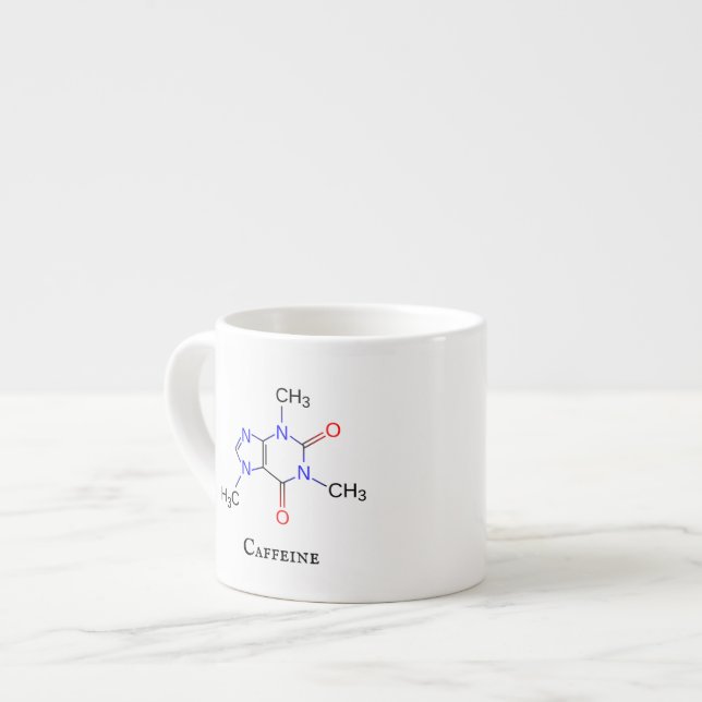 Mug, Espresso, Caffeine Embossed:  Espresso Cup (Front Left)