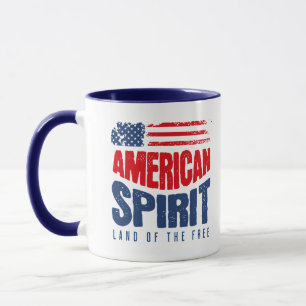 Mug Esprit américain – Terre de liberté Patriotique US