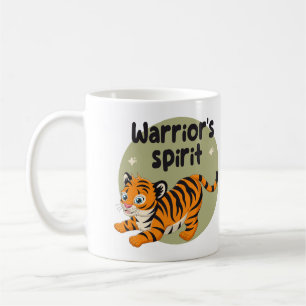 Mug Esprit de guerrier Kawaii bébé tigre orange mignon