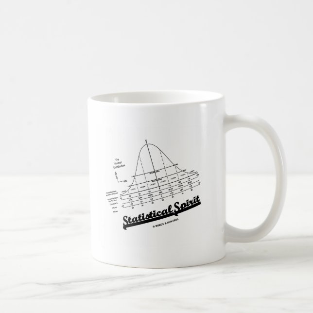 Mug Esprit statistique Courbe de distribution normale (Droite)