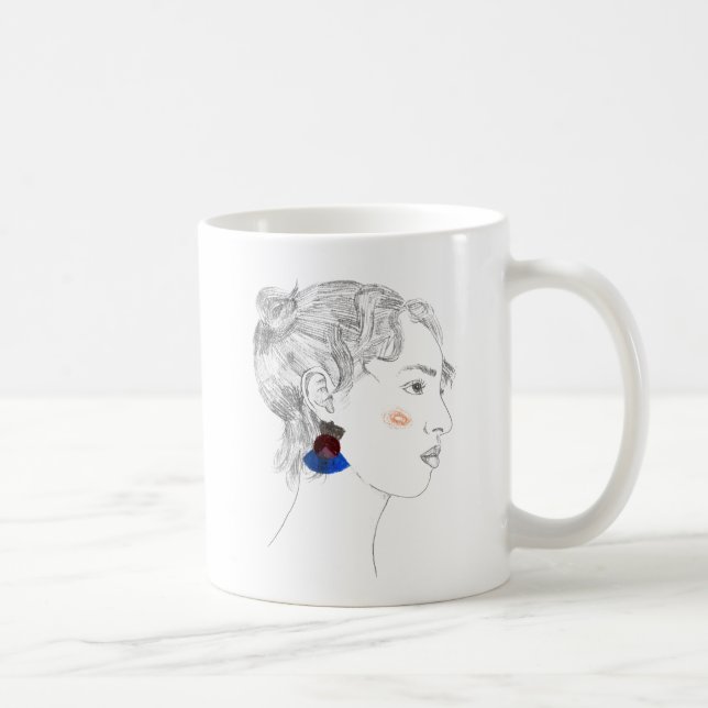 Mug Esquisse d'aperçu - Portrait (Droite)