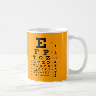 Mug Essai d'acuité visuelle : Rétro diagramme d'oeil