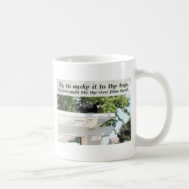 Mug Essayer de le faire Slogan Chat Inspirational Phot (Droite)