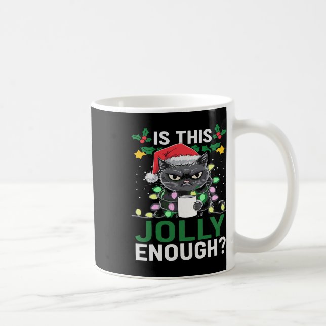Mug Est-Ce Que Ce Jolly Assez Chat Noir Joyeux Noël Tr (Droite)