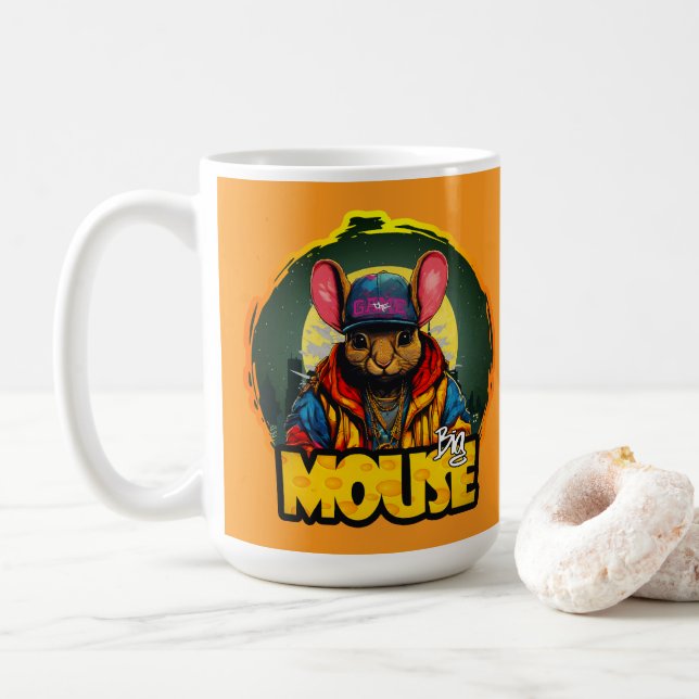 Mug Estampa Hip Hop - Big mouse - Caneca (Avec donut)