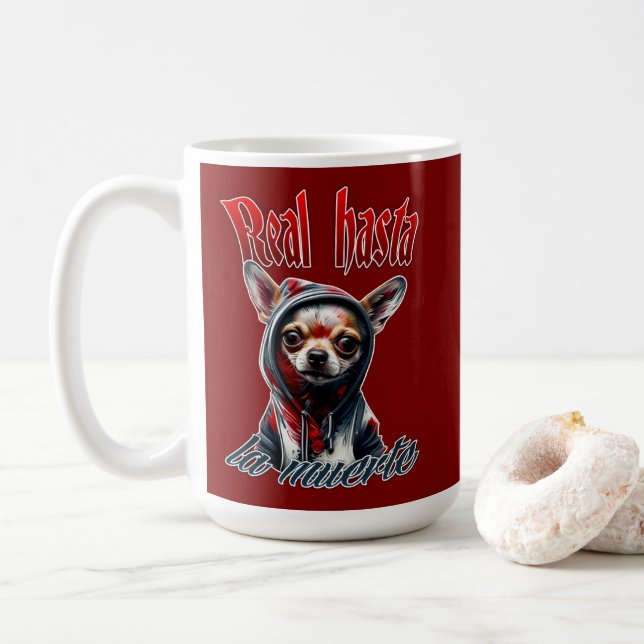 Mug Estampa Hip Hop - Real Hasta La Muerte - Caneca (Avec donut)