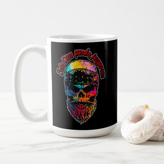 Mug Estampas Hip Hop - Colorful Skull - Caneca (Avec donut)