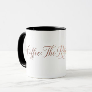 MUG ESTHÉTIQUE DE CITATION DE RITUEL DE CAFÉ EN OR ROS