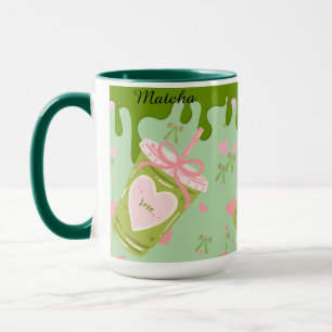 Mug Esthétique du café glacé au matcha Kawaii - J'ador