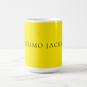 Mug Esthétique Moderne Minimaliste Jaune Clair