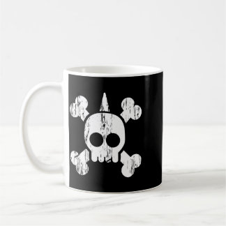 Mug Esthétique musicale rock de crânes et d'os punk po