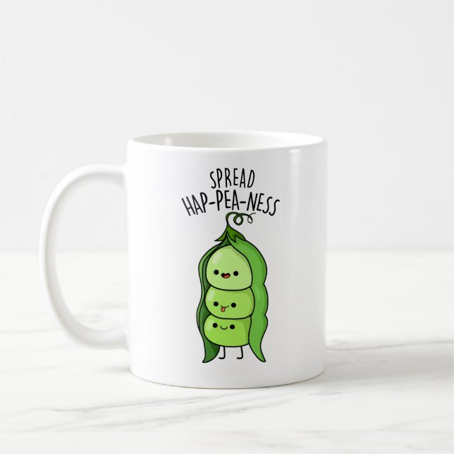 Mug Étaler Hap-Pea-ness Funny Peas Pun (Gauche)